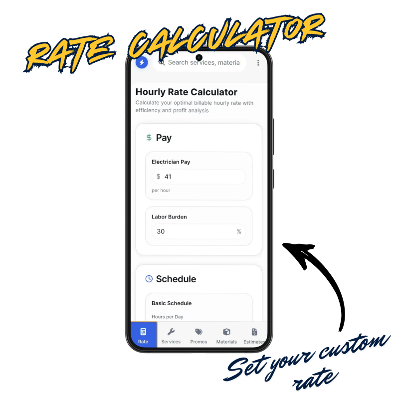 Screenshot of The Going Rate app rat calcualtor feature.